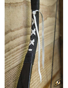 Arc médiéval noir de luxe pour cheval. Corde 115 cm. 2