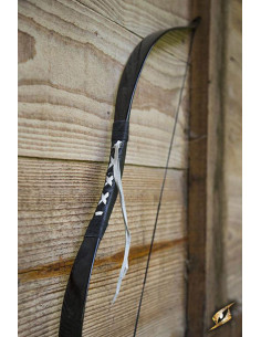 Arc médiéval noir de luxe pour cheval. Corde 88 cm. 2