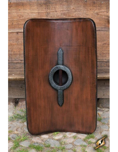 Bouclier en latex Scutum romain noir,...