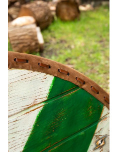 Bouclier Viking-Celtique Thegn Vert/Blanc LARP, ø 80 cm. 2