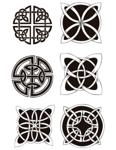 Tatouage éphémère symboles et noeuds celtiques et vikings