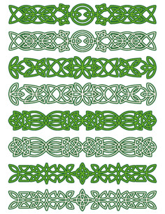 Tatouage temporaire noeud celtique tons verts