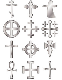 Tatouage temporaire avec 12 croix médiévales (partie 1)