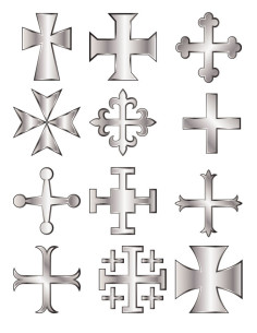Tatouage temporaire avec 12 croix médiévales (partie 2)