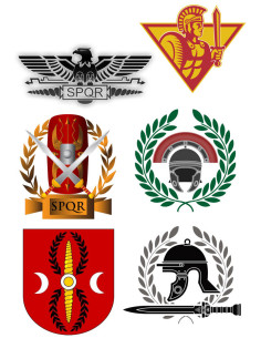 Tatouage temporaire avec des motifs de légions romaines