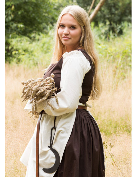 Robe paysanne médiévale Lene coton...