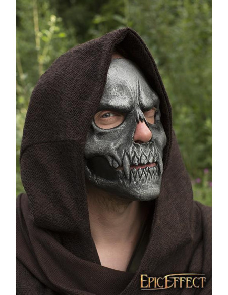 Masque tête de mort argenté