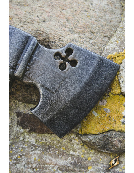 Marteau-hache médiéval en latex pour...