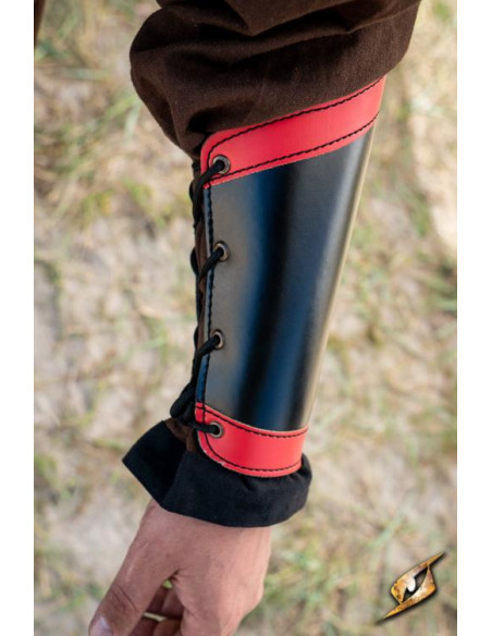 Bracelets de guerrier en noir-rouge,...