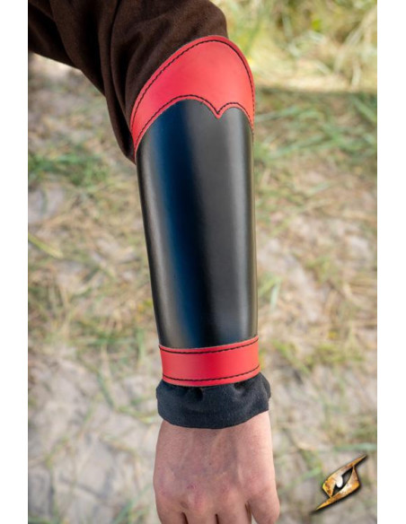 Bracelets de guerrier en noir-rouge,...