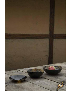 Set de 3 assiettes pour l'Aubergiste, corne de buffle 2