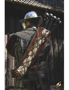 Carquois impérial en cuir pour GN, cuir marron