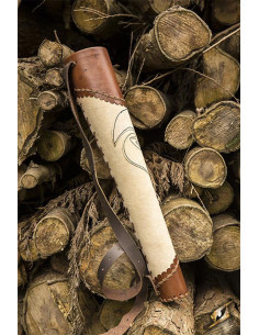 Carquois d'archer pour GN, bicolore marron-beige