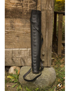 Petit carquois de chasseur médiéval pour GN, couleur noire 2