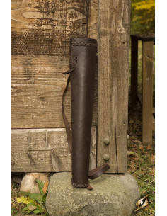 Petit carquois de chasseur médiéval pour GN, couleur marron