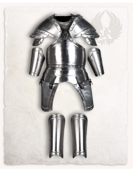 Épaulières médiévales Georg en acier...