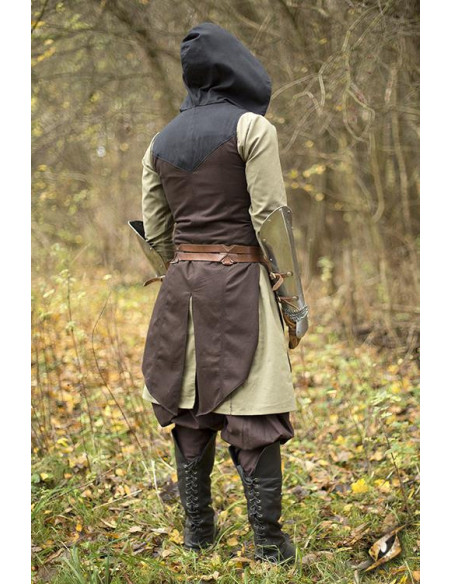 Gilet rogue Altair marron-noir en coton