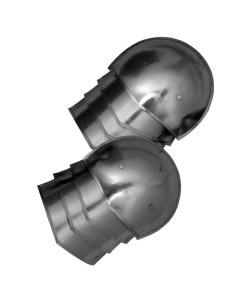 Épaulières médiévales en acier, 1,6 mm.