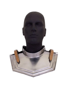 Gorgerin médiéval en acier, XVe siècle