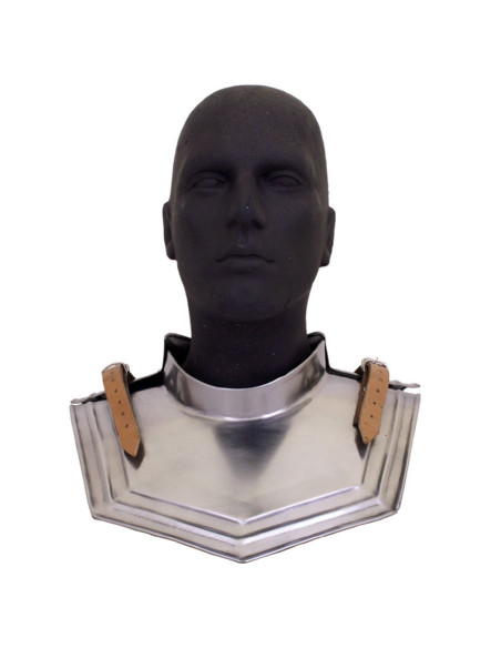 Gorgerin médiéval en acier, XVe siècle