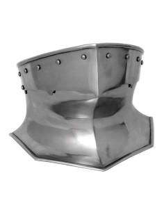 Protège-cou en armure médiévale en acier, 1,6 mm.