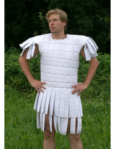 Sous-armure romaine rembourrée blanche