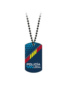 Badge avec police locale imprimée en 3D, avec chaîne