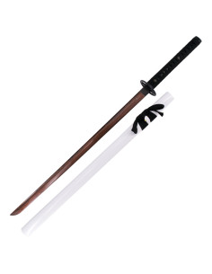 Katana fonctionnel Sharp, acier damas rouge