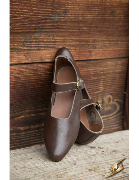 Chaussures médiévales Astrid marron...