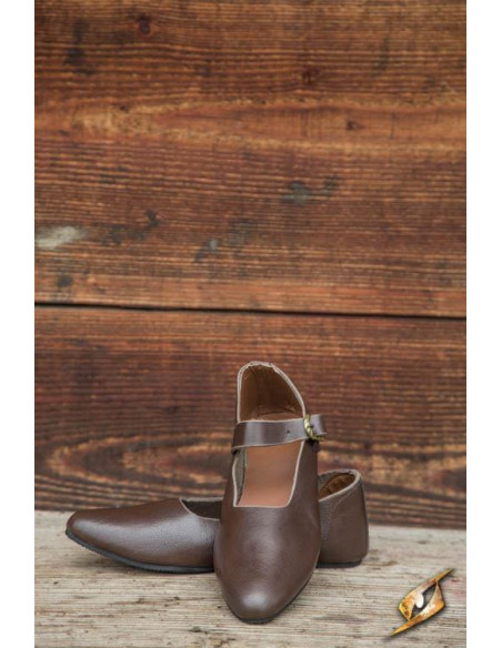 Chaussures médiévales Astrid marron...