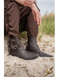 Bottines vikings et médiévales Jorik en marron