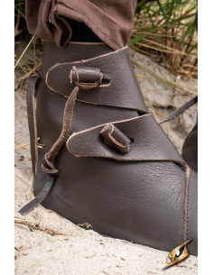 Bottines vikings et médiévales Jorik en marron 2