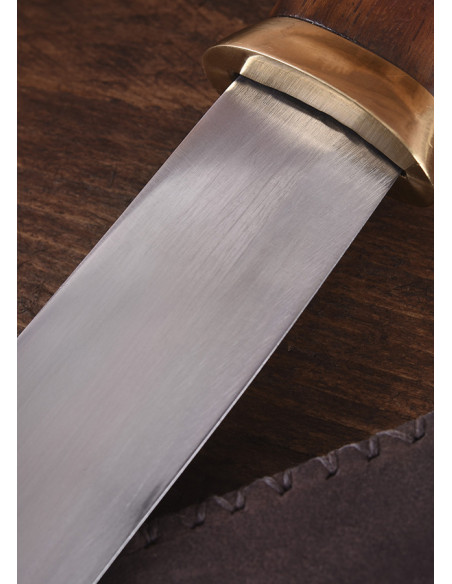 Couteau Seax lame acier carbone,...