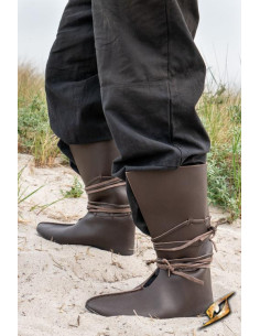 Bottes vikings et médiévales Rolf en marron 2