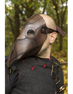 Masque Plague Doctor en marron