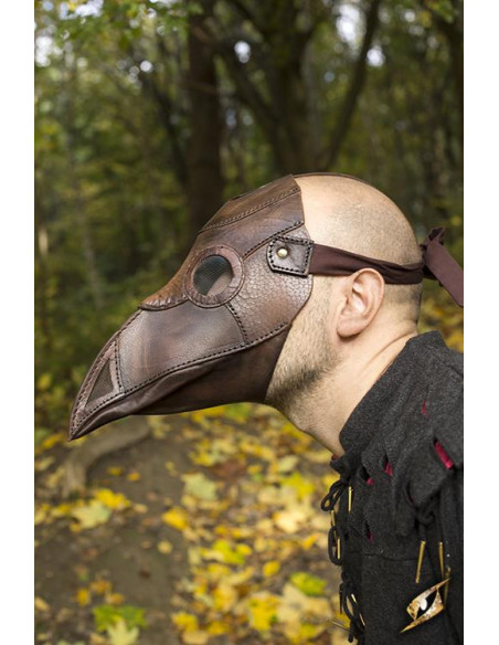 Masque Plague Doctor en marron