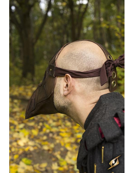 Masque Plague Doctor en marron