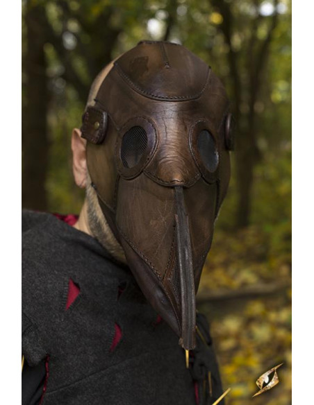 Masque Plague Doctor en marron