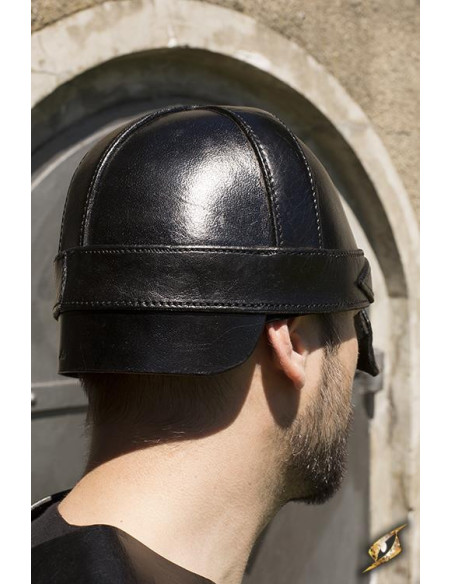 Casque spangenhelm médiéval en cuir...