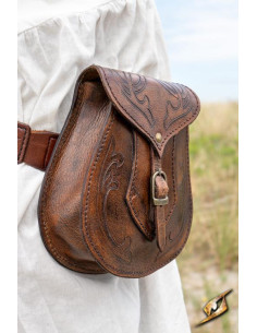 Sac médiéval Lorian à porter à la ceinture