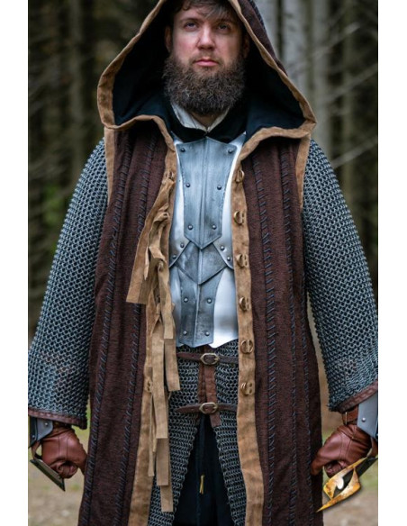 Gilet Dragon Dreki Marron avec Capuche