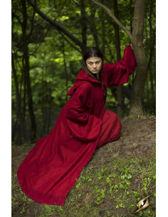 Tunique médiévale bénédictine rouge foncé femme
