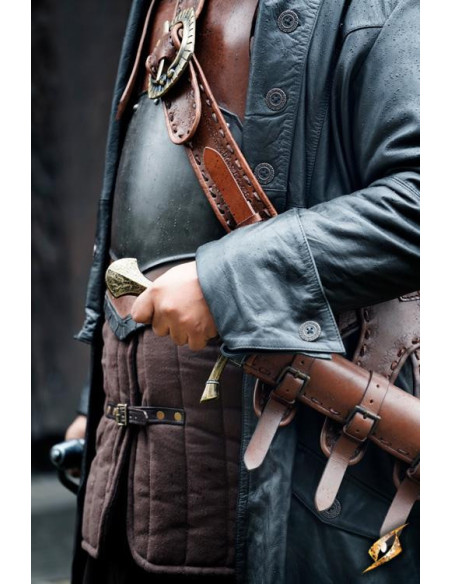 Manteau long en cuir noir Hellsing