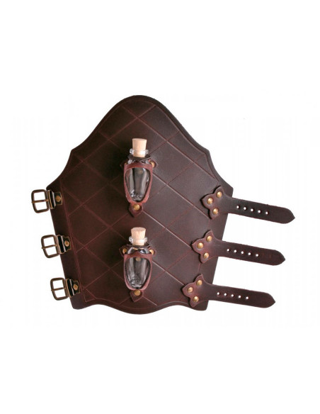 1 bracelet en cuir avec 2 pots de...