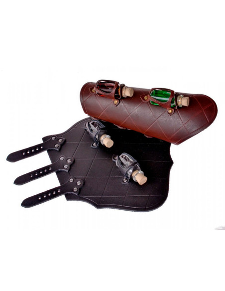 1 bracelet en cuir avec 2 pots de...