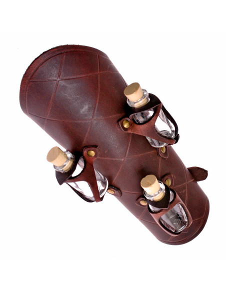 1 bracelet en cuir avec 3 pots de...