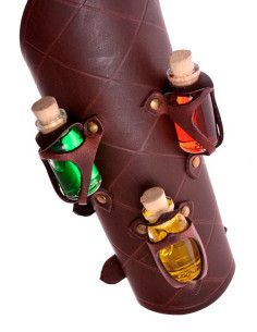 1 bracelet en cuir avec 3 pots de potion magique 2