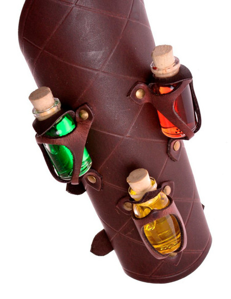 1 bracelet en cuir avec 3 pots de...