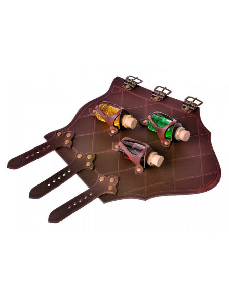 1 bracelet en cuir avec 3 pots de...