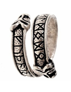 Bague viking avec lettres runiques du Futhark 2